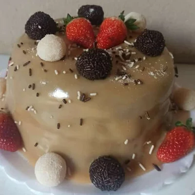 Recipe of Milk Dece Volcano Cake on the DeliRec recipe website