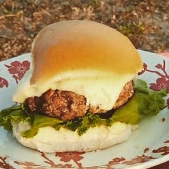 Photo of the Buffalo burger with buffalo mozzarella - Recipe created on the island of Marajó – recipe of Buffalo burger with buffalo mozzarella - Recipe created on the island of Marajó on DeliRec