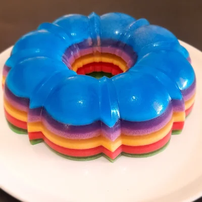 Recipe of rainbow jelly on the DeliRec recipe website