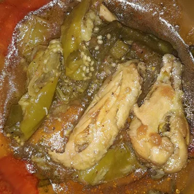 Recipe of chicken with eggplant on the DeliRec recipe website