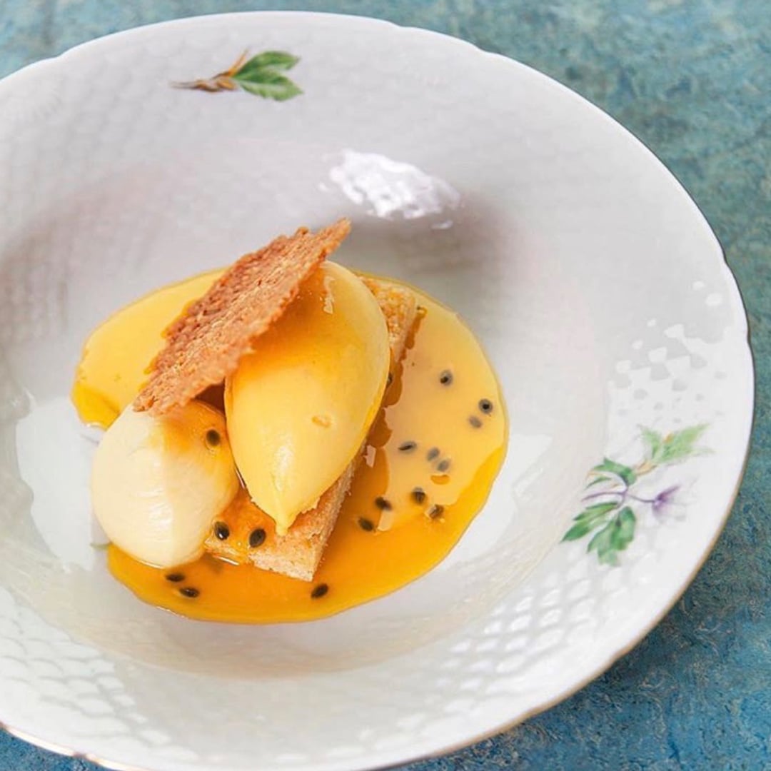 Photo of the Mango sorbet with passion fruit sauce – recipe of Mango sorbet with passion fruit sauce on DeliRec