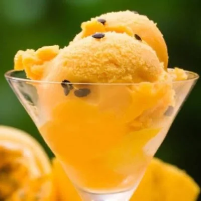 Recipe of Mango sorbet with passion fruit on the DeliRec recipe website