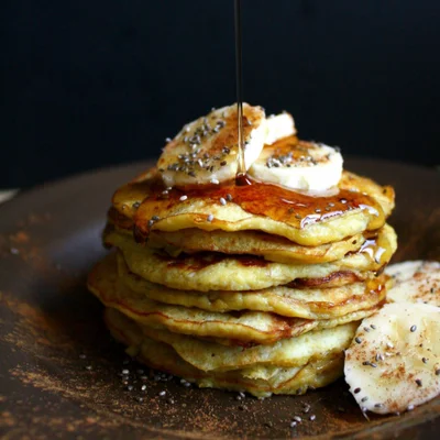 Recipe of quick banana pancake on the DeliRec recipe website