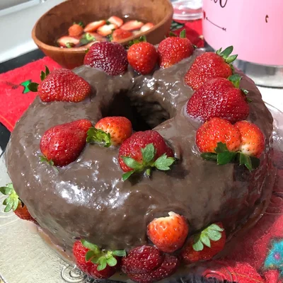 Recipe of Chocolate Cake With Strawberry on the DeliRec recipe website