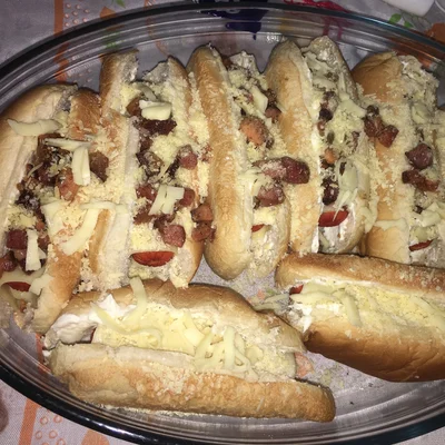 Recipe of hot dog with bacon on the DeliRec recipe website