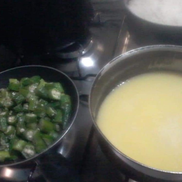 Photo of the Angu with okra – recipe of Angu with okra on DeliRec