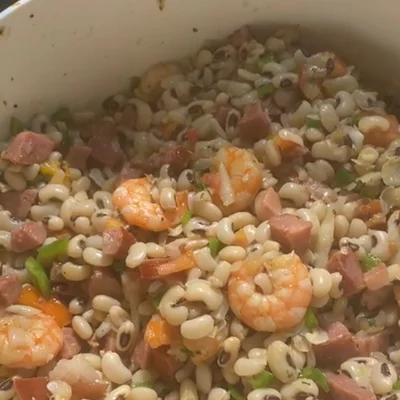 Recipe of Black-eyed Bean Salad with Shrimp on the DeliRec recipe website