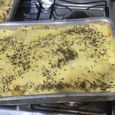 Recipe of Chicken Lasagna with Cheese Sauce on the DeliRec recipe website