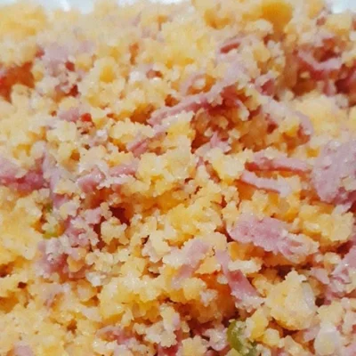 Recipe of Ham and Seasoned Egg Couscous on the DeliRec recipe website