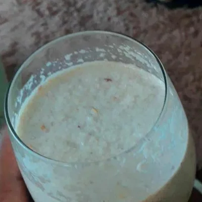 Recipe of Banana smoothie with apple and oatmeal on the DeliRec recipe website