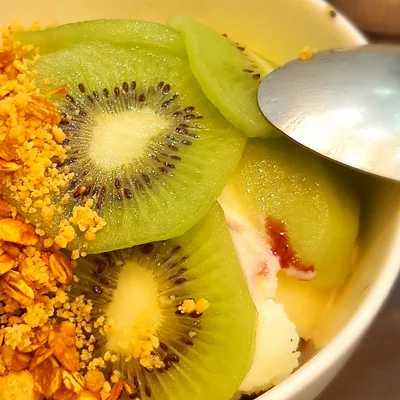 Recipe of Banana ice cream with kiwi on the DeliRec recipe website
