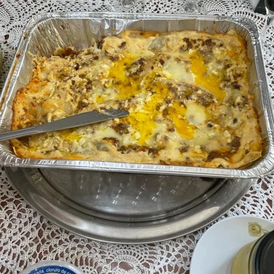 Recipe of Mixed cheese lasagna with meat on the DeliRec recipe website