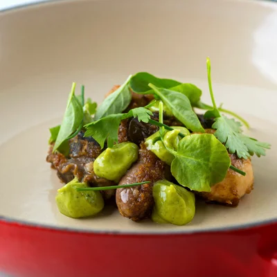 Recipe of “False escargot” - chicken hearts with herb butter on the DeliRec recipe website