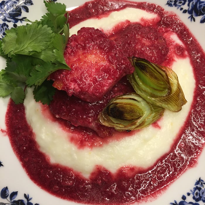 Photo of the Boyfriend with coconut milk, beetroot and horseradish with creamy white polenta – recipe of Boyfriend with coconut milk, beetroot and horseradish with creamy white polenta on DeliRec