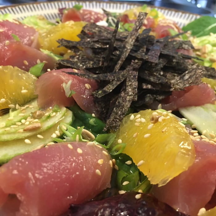 Foto da Salada de sashimis ao Ponzu  - receita de Salada de sashimis ao Ponzu  no DeliRec