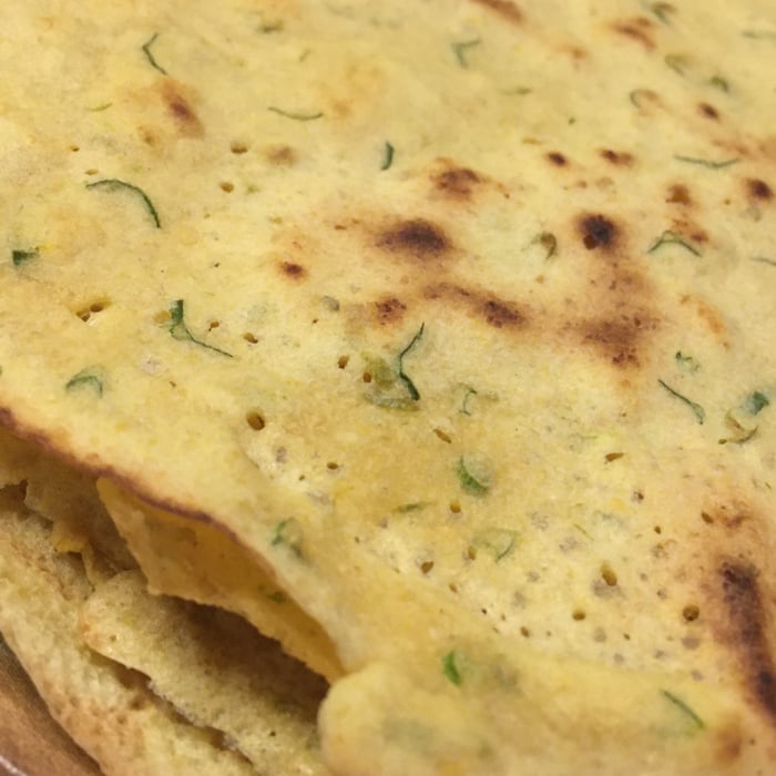 Photo of the Chickpea pancakes with lemon zest and cilantro – recipe of Chickpea pancakes with lemon zest and cilantro on DeliRec