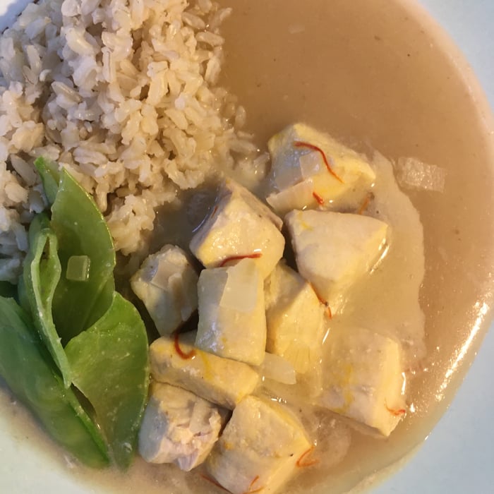 Photo of the Grouper in coconut milk, tamarind and saffron with fish mush and peas – recipe of Grouper in coconut milk, tamarind and saffron with fish mush and peas on DeliRec