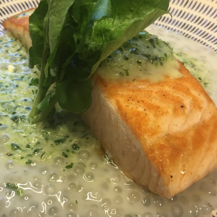 Photo of the Sago Salmon and Watercress – recipe of Sago Salmon and Watercress on DeliRec