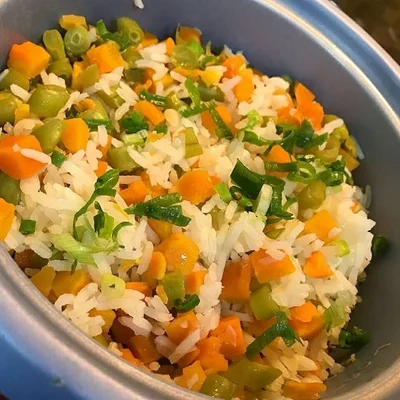 Recipe of tricolor rice on the DeliRec recipe website