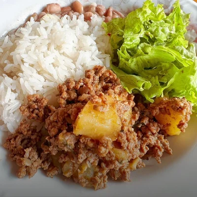 Recipe of Minced meat with potato on the DeliRec recipe website