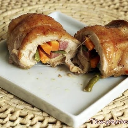 Photo of the Boneless and stuffed thigh and drumstick – recipe of Boneless and stuffed thigh and drumstick on DeliRec