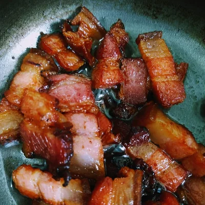 Receita de bacon frito no site de receitas DeliRec