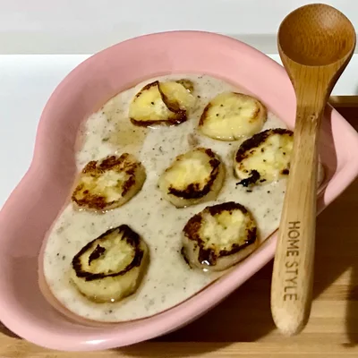 Recipe of Oatmeal porridge with banana flambé on the DeliRec recipe website