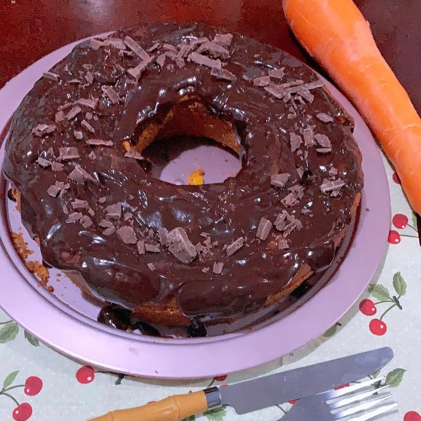 Foto da Bolo de cenoura com chocolate 🍫 🥕  - receita de Bolo de cenoura com chocolate 🍫 🥕  no DeliRec