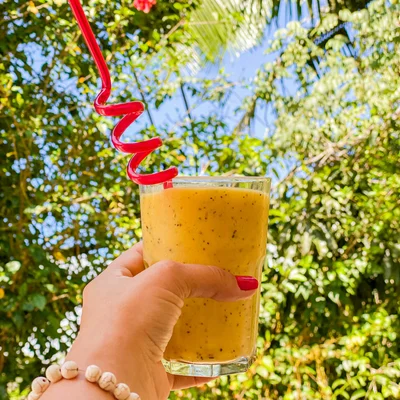 Recipe of Mango smoothie with passion fruit on the DeliRec recipe website