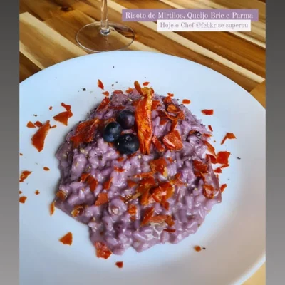 Brie and Parma Blueberry Risotto