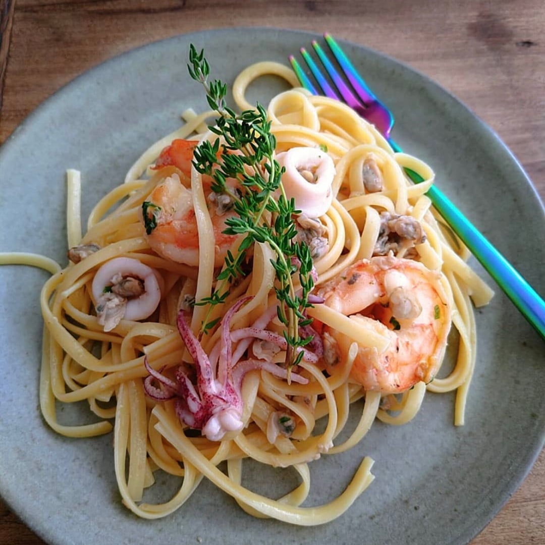 Photo of the Pasta with seafood – recipe of Pasta with seafood on DeliRec