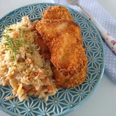 Recipe of Rich rice with breaded chicken on the DeliRec recipe website