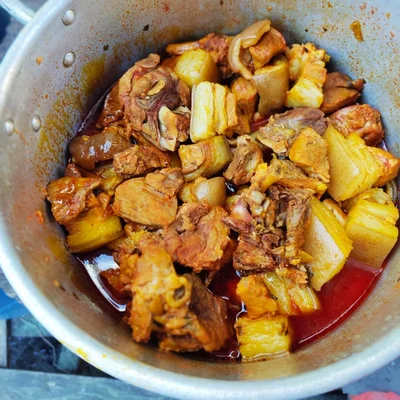 Recipe of stewed pork on the DeliRec recipe website