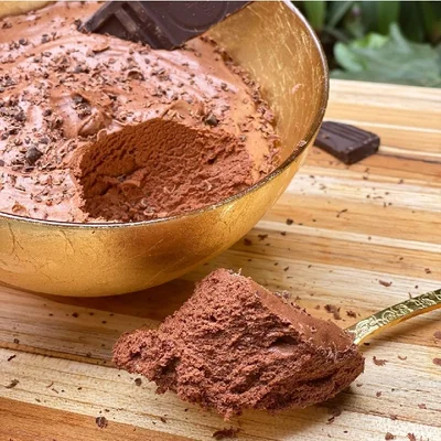Receita de Mousse de chocolate sem açúcar  no site de receitas DeliRec