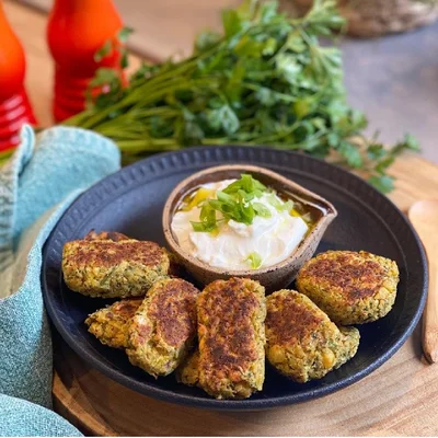 Recipe of baked falafel on the DeliRec recipe website