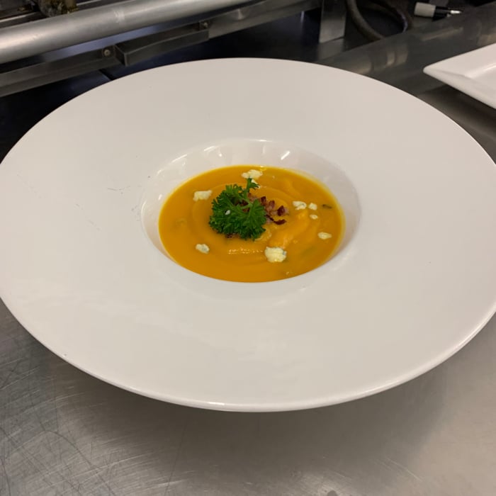 Photo of the Pumpkin Soup with Bacon and Gorgonzola – recipe of Pumpkin Soup with Bacon and Gorgonzola on DeliRec