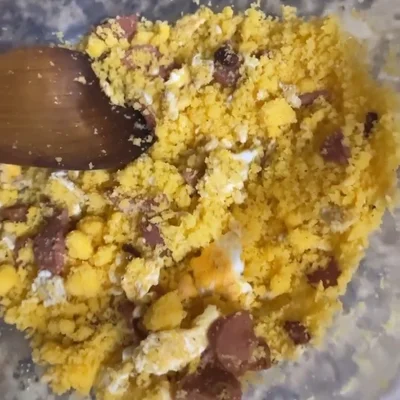 Recipe of Couscous with egg and sausage on the DeliRec recipe website