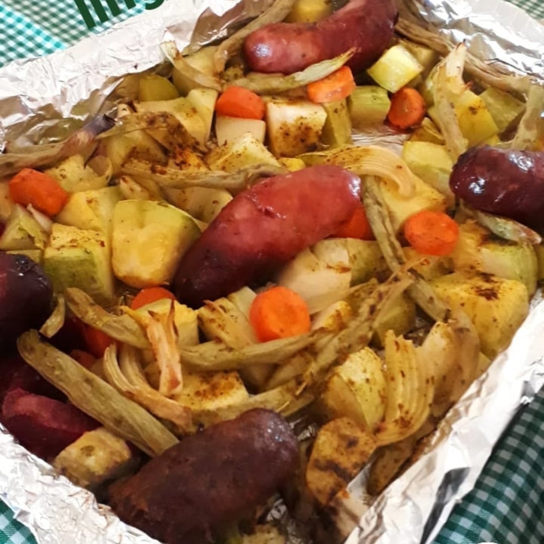 Photo of the sausage with vegetables – recipe of sausage with vegetables on DeliRec
