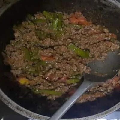 Recipe of Minced meat with peppers on the DeliRec recipe website