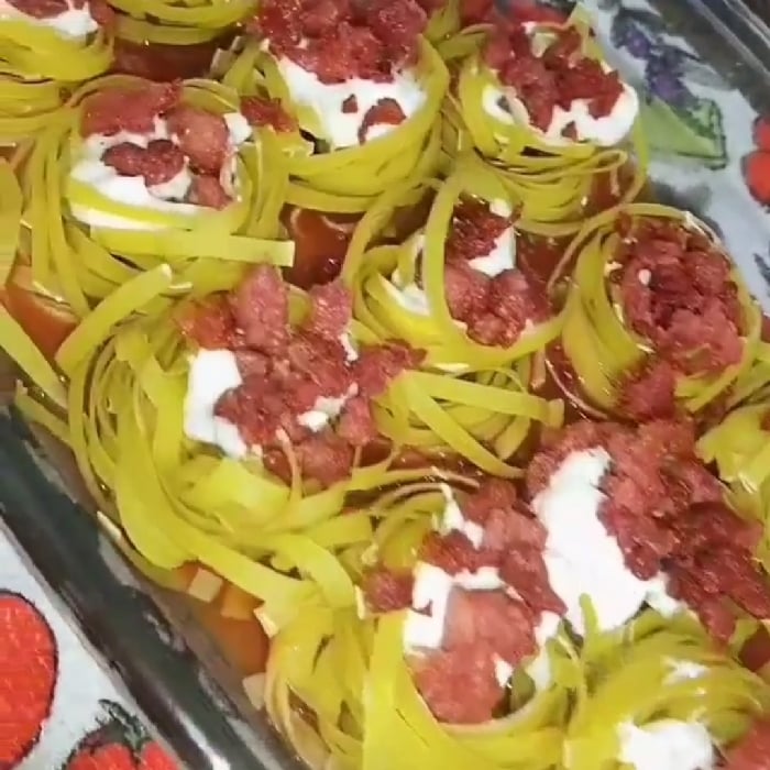 Photo of the stuffed nest noodles – recipe of stuffed nest noodles on DeliRec