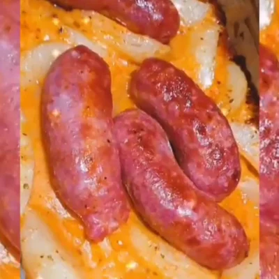 Recipe of Baked sausage with potato on the DeliRec recipe website