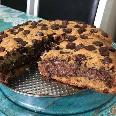 Recipe of Chocolate filled cookie pie on the DeliRec recipe website