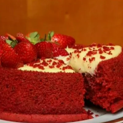 Recipe of red velvet pool cake on the DeliRec recipe website