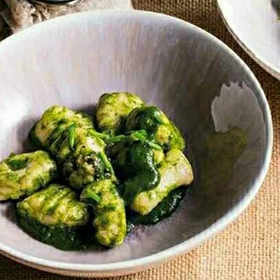 Recipe of Chestnut Gnocchi with Spinach Cream on the DeliRec recipe website