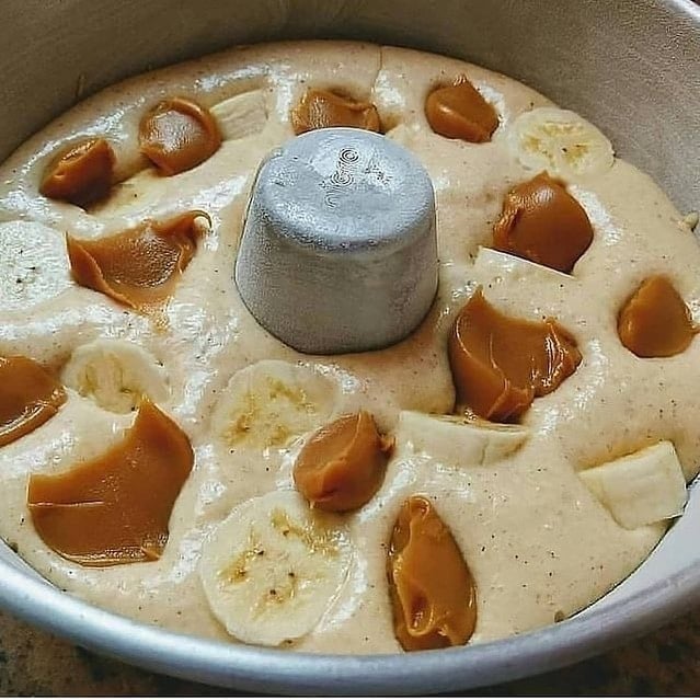Foto da Bolo de banana com doce de leite  - receita de Bolo de banana com doce de leite  no DeliRec