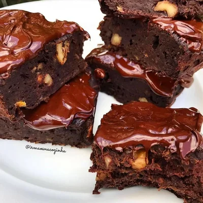 Recipe of vegan brownie on the DeliRec recipe website