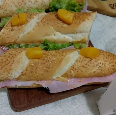 Recipe of sandwich by the subway on the DeliRec recipe website