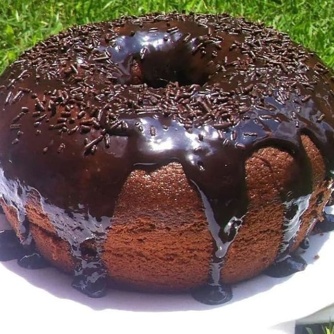 Photo of the Cake with chocolate icing – recipe of Cake with chocolate icing on DeliRec