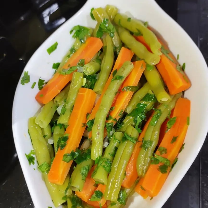 Foto da Salada de cenoura com vagem - receita de Salada de cenoura com vagem no DeliRec