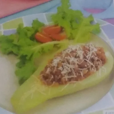 Recipe of Chuchu stuffed with minced meat on the DeliRec recipe website
